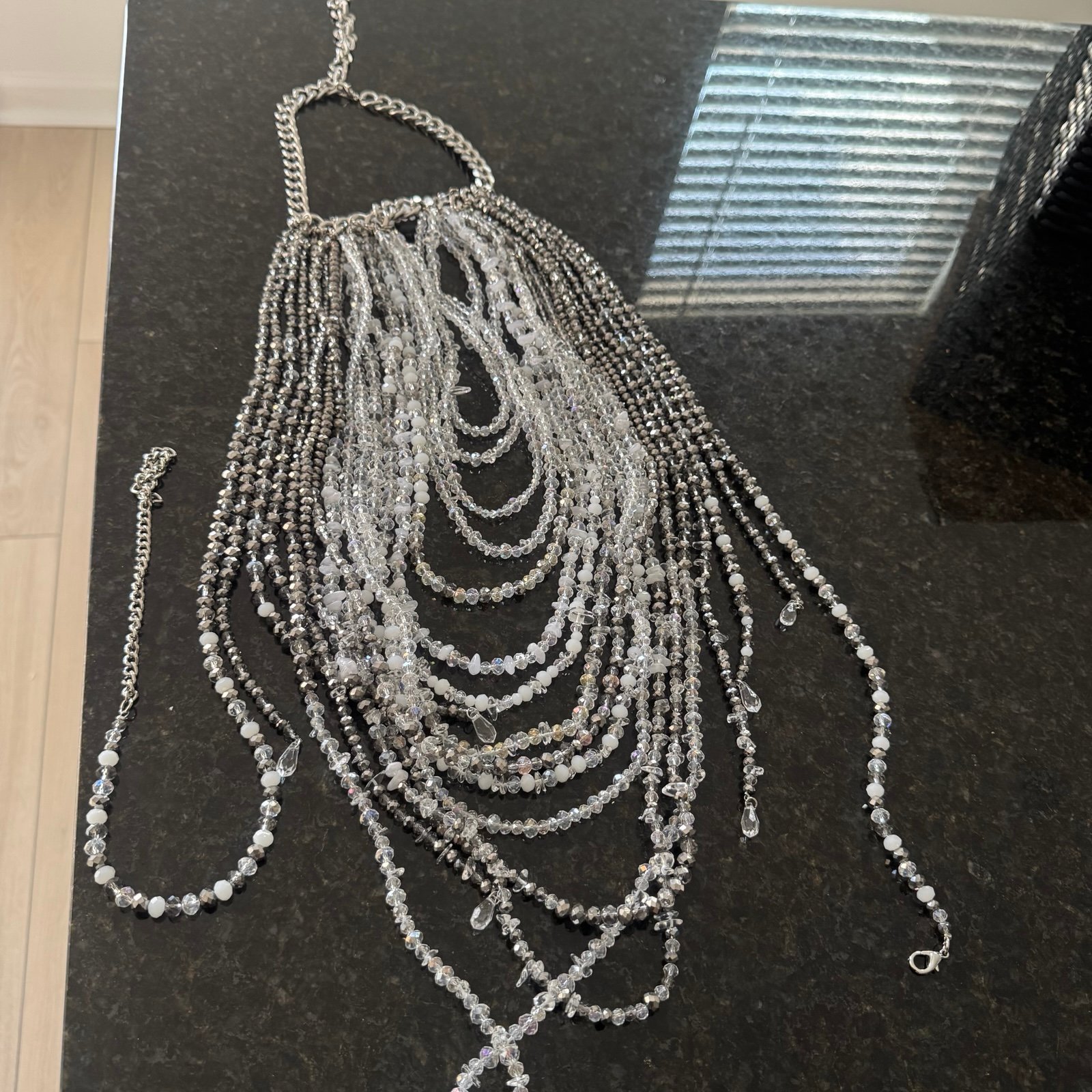 Halterneck beaded top