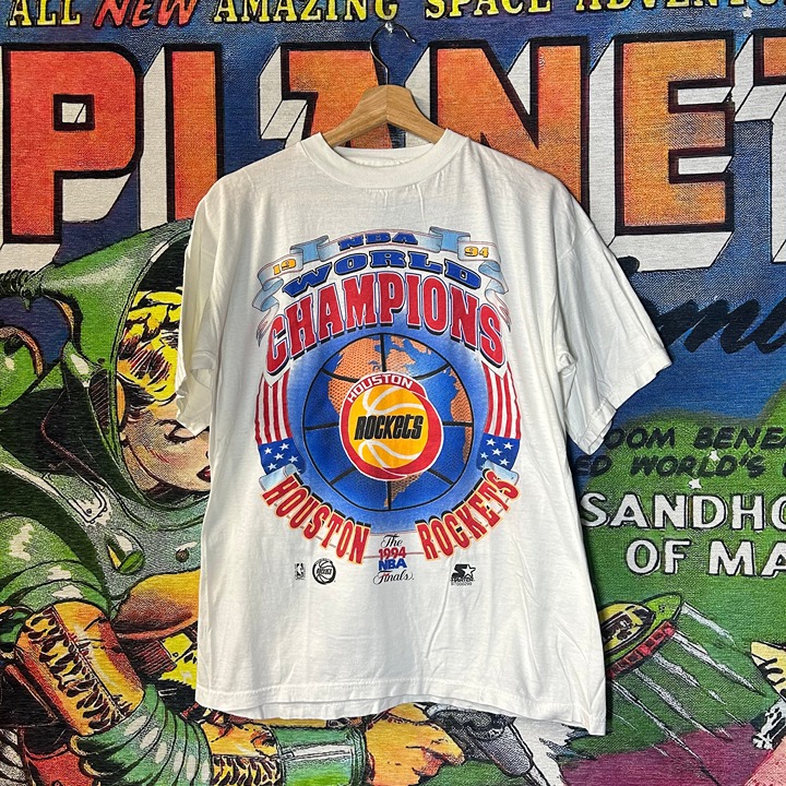 Vintage 90s Houston Rockets World Champions Tee Size Large