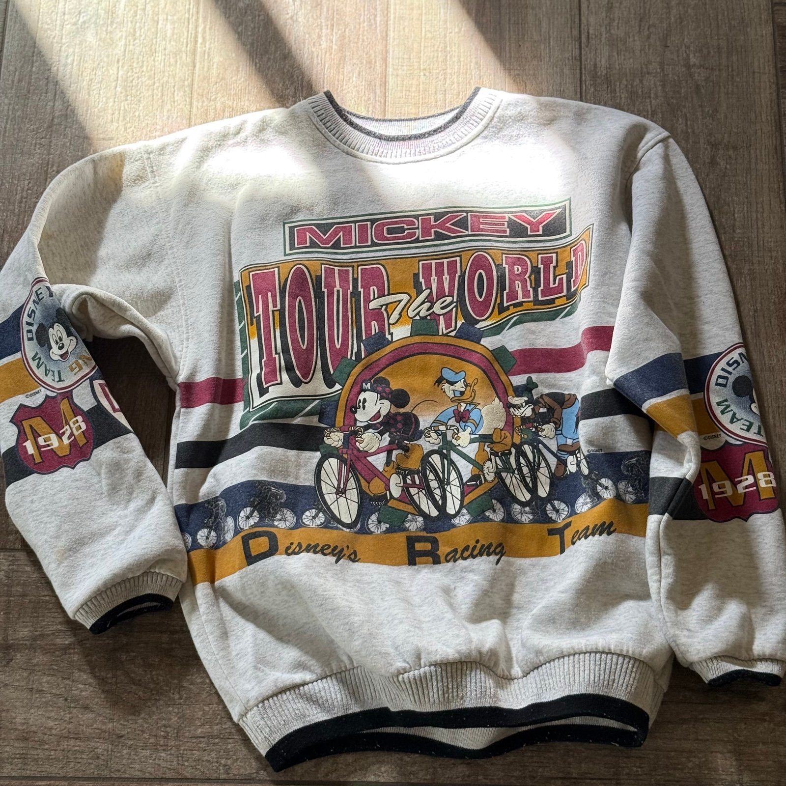 Vintage 90s Mickey Mouse Disney Racing Team Sweatshirt