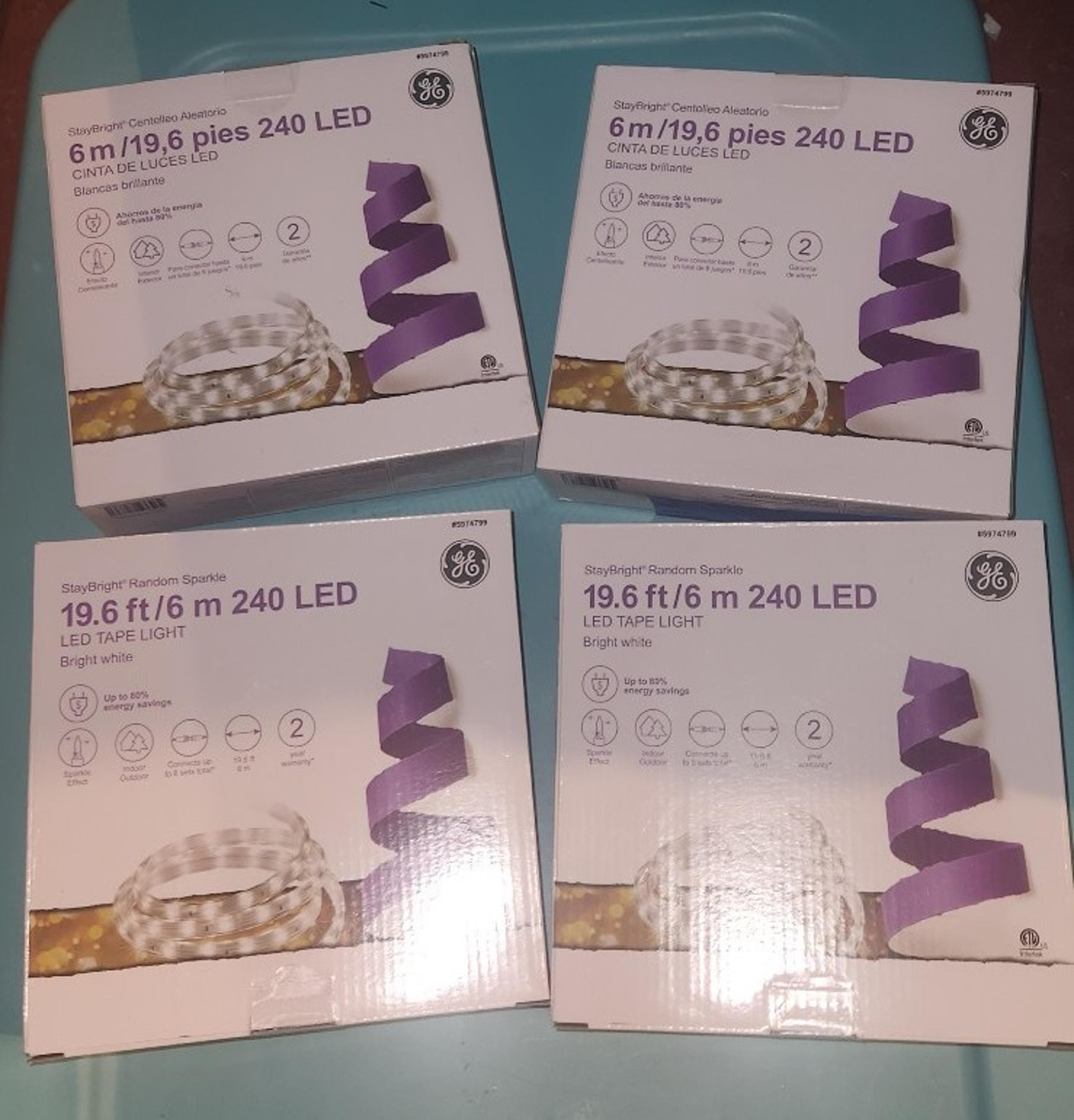 4 new boxes led random sparkle tape lights