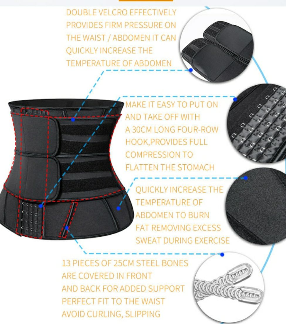 Waist trainer with 2 Straps