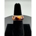 Flli Menegatti Sterling Silver Vermeil Tortoise Enamel Rhinestone Designer Ring