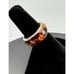Flli Menegatti Sterling Silver Vermeil Tortoise Enamel Rhinestone Designer Ring