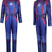 Diona Kids Childs Star Lord Galaxy Cosplay Jumpsuit Halloween Costume (140)