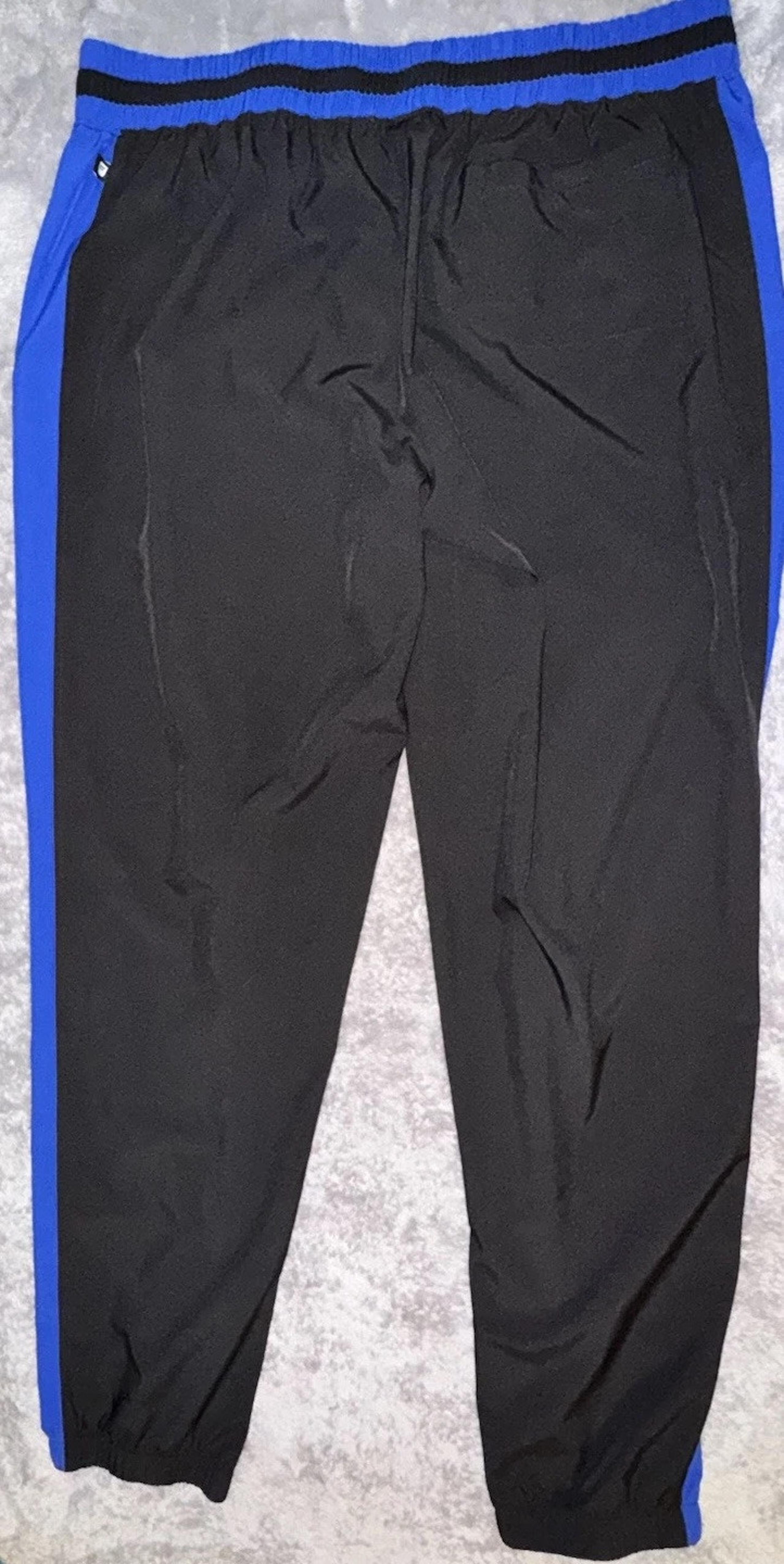 Fabletics Pants Sz XL Black Royal Athleisure Silky Drawstring Joggers