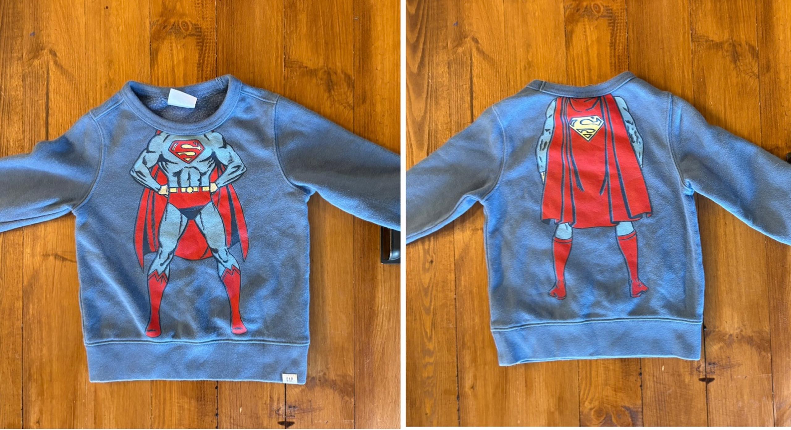 Gap x DC Comics Double Sided Sweatshirt Superman Limited 3T