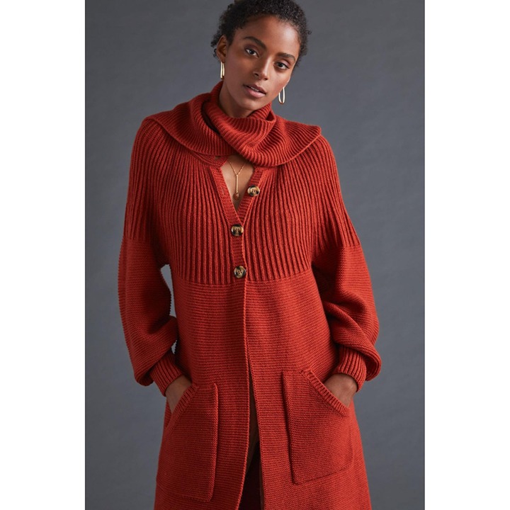 Anthropologie Tiny Layered Shawl Sweater Coat