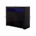 Modern Storage Display Cabinet with LED Light, Black