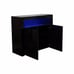 Modern Storage Display Cabinet with LED Light, Black