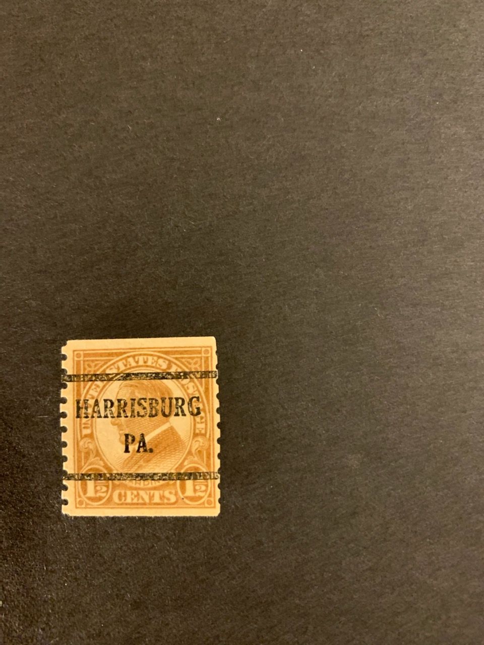 1925 1 1/2 cent Harding stamp yellow bro