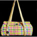 The Sak Woven Multicolored Ribbon Purse Baguette Bag Beige Tan Handbag