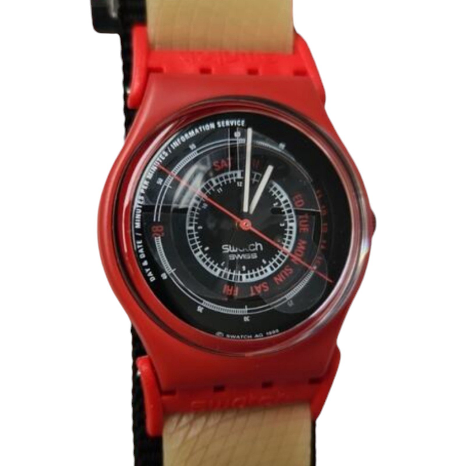 Swatch Watch INFORMATION SCREEN GR703 2000 Standard Gents New Old Stock
