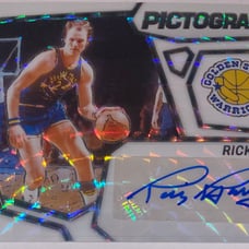 2023-24 Panini Mosaic Pictographs White Mosaic Prizm Auto /25 RICK BARRY RARE