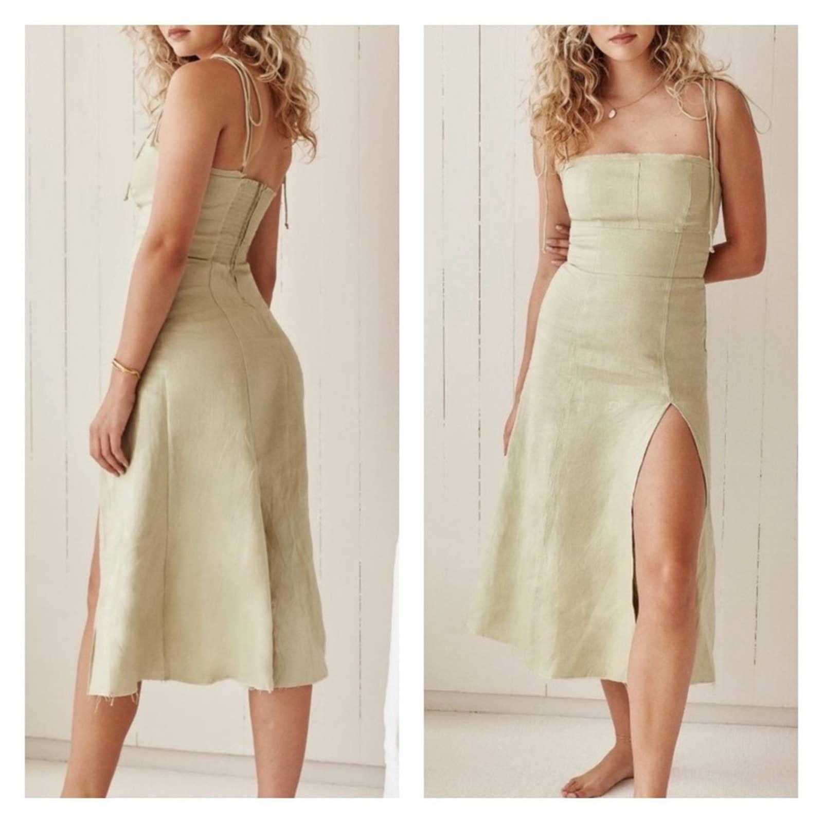Linen Midi Dresses | Mercari