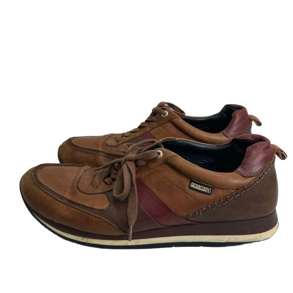 Pikolinos Men Palermo Sneakers sz 10.5 Euro 44 Leather Lace Up Brown #M225