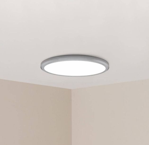 Hampton Bay Edge Lit 64-Watt Chrome Integrated LED Ceiling Flush Mount