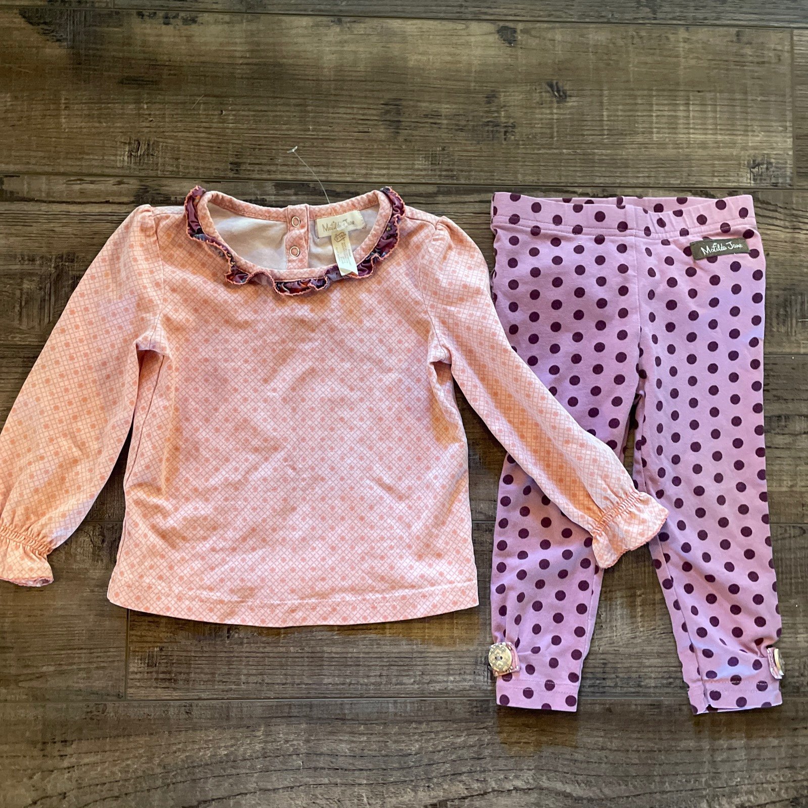 on sale Polka Purple & Top ForeverBrooke Friends Jane Matilda Dot Months 12-18 Leggings Kids on sale Polka Purple & Top ForeverBrooke Friends Jane Matilda Dot Months 12-18 Leggings Kids