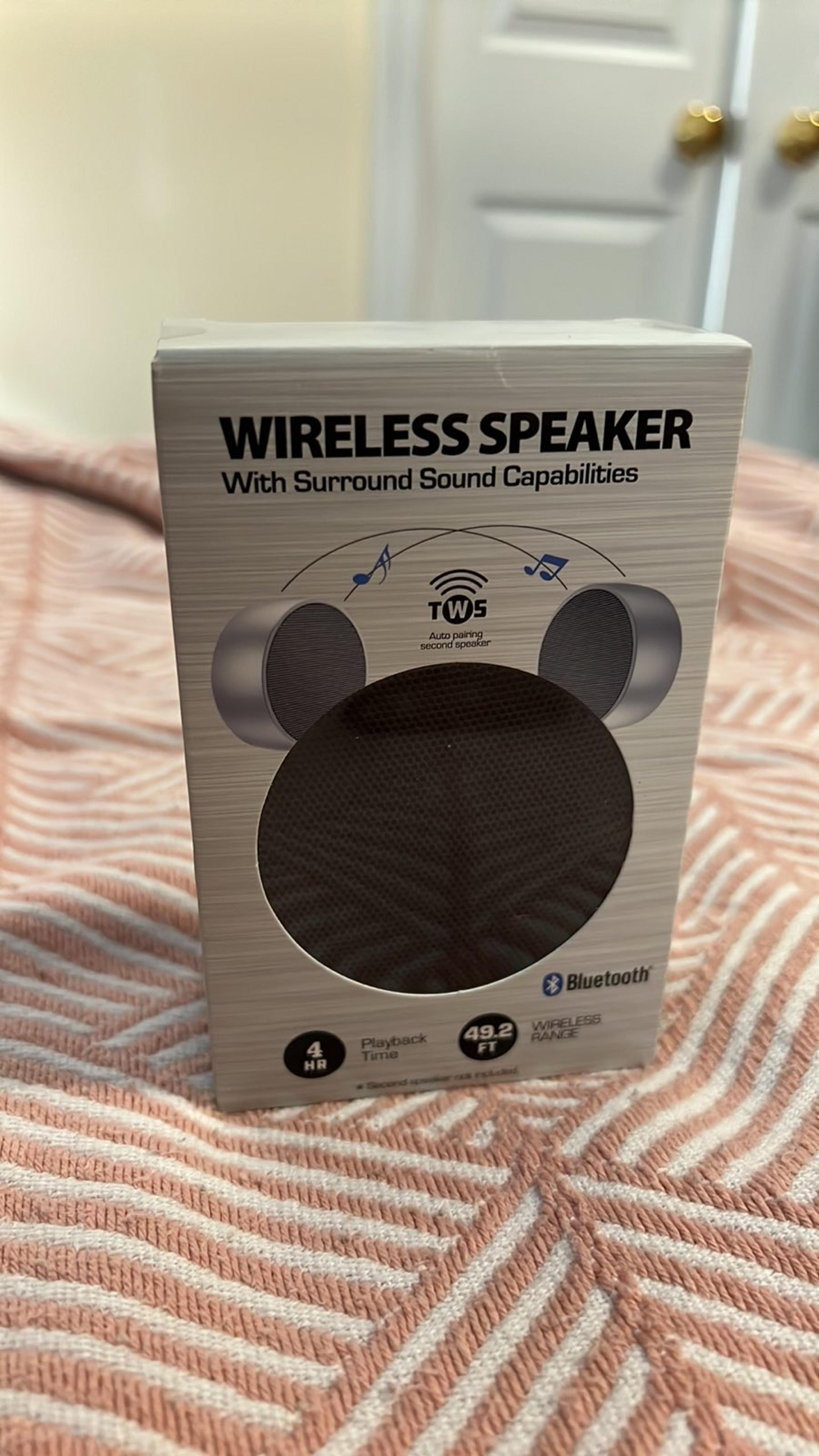 Wireless Speaker Surround Sound Capabilities Bluetooth 49.2ft Rechargeable