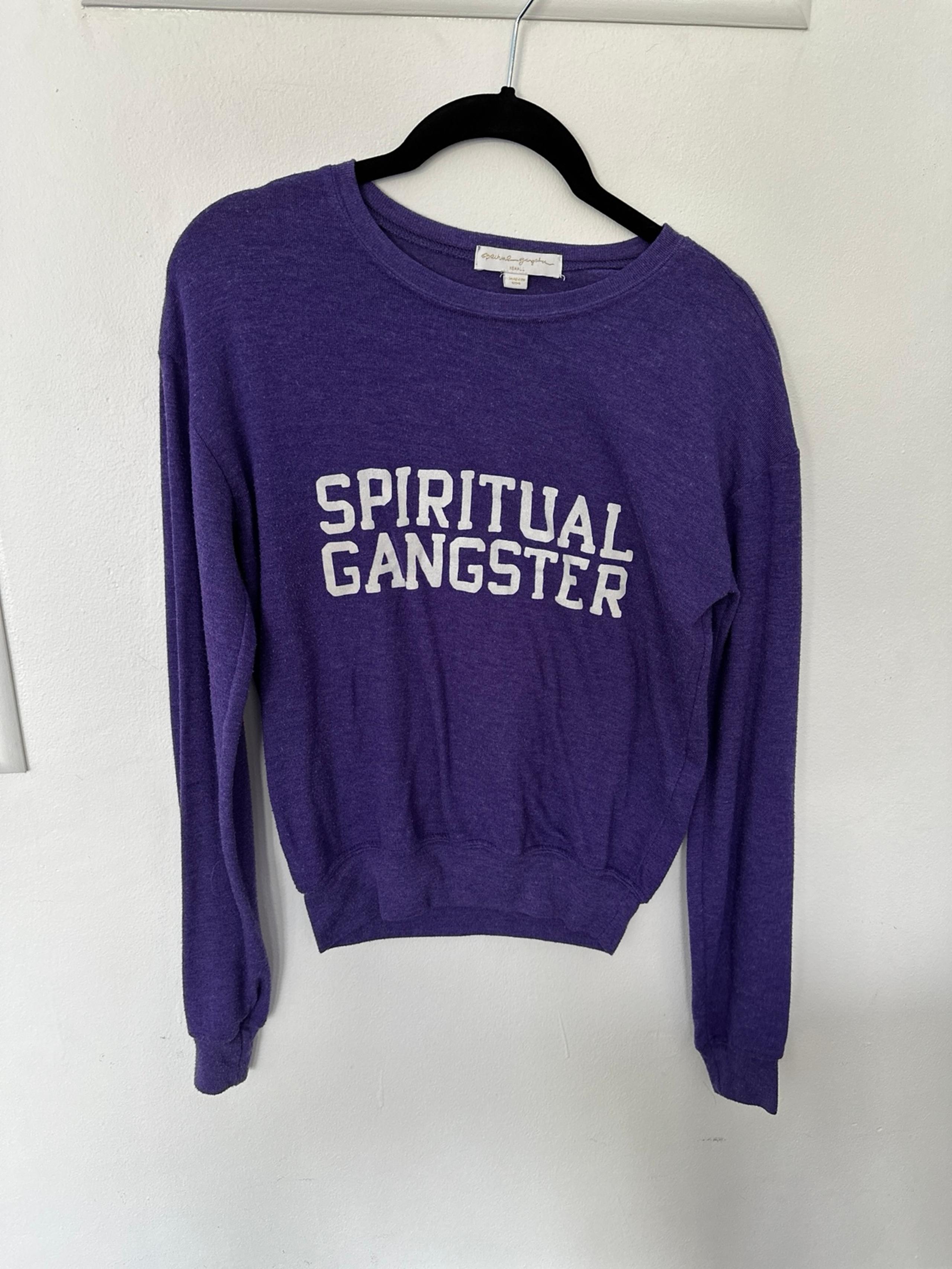 Spiritual Gangster purple sweater polyester rayon spandex women’s XS