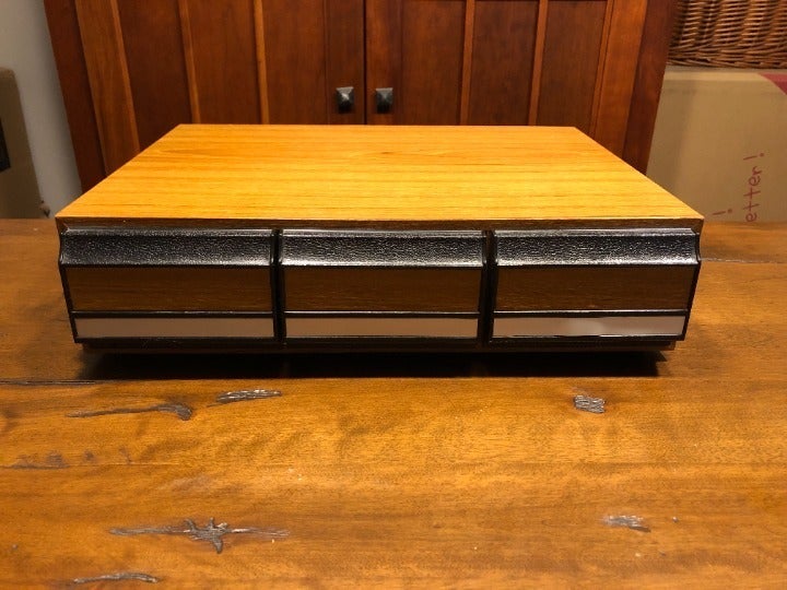 Vintage Woodgrain Cassette Tape Case