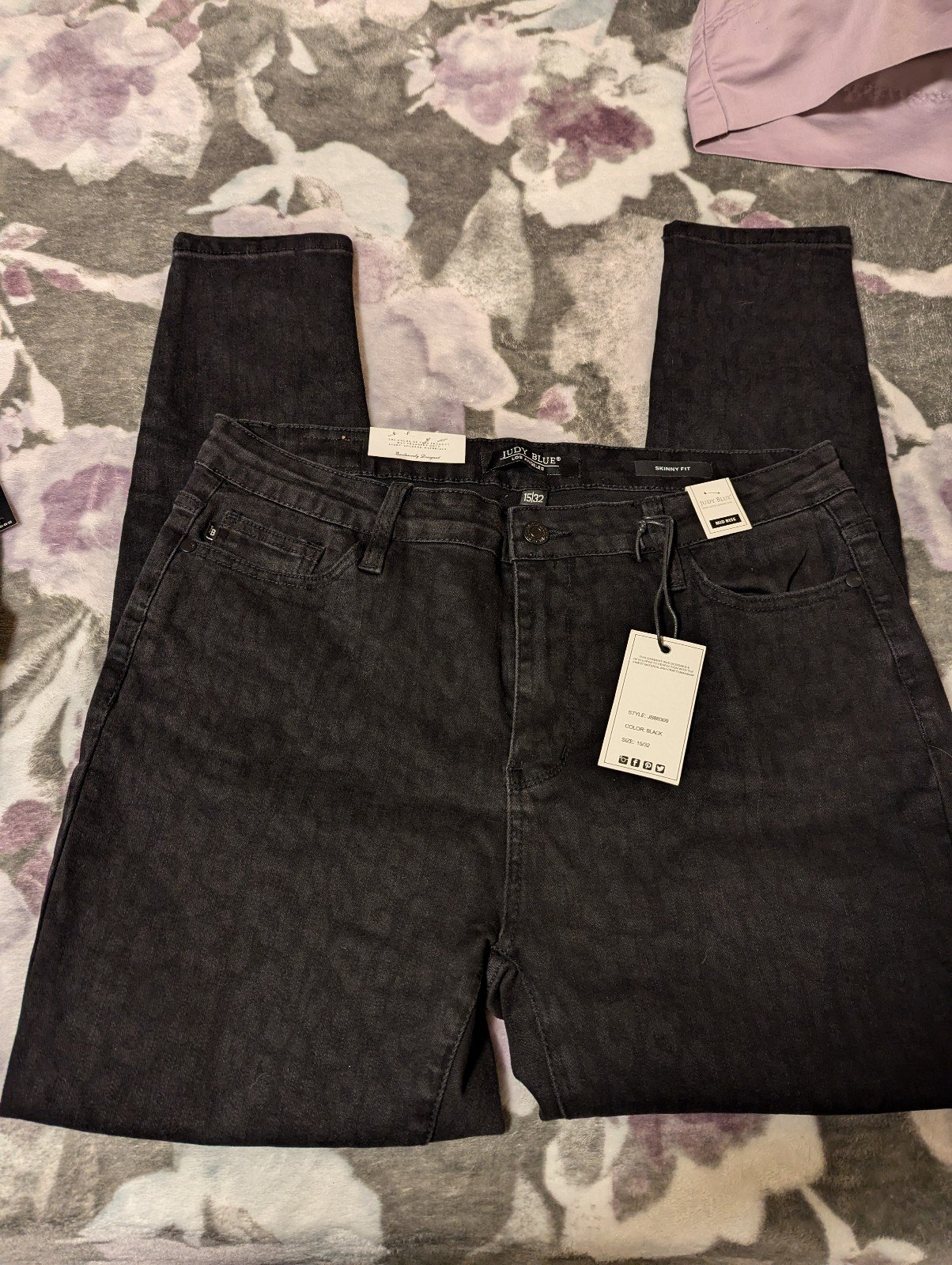 Judy Blue Black Cheetah Jeans