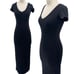 Aritzia Community Maxi Dress V Neck Jersey Knit Rayon Stretch Dark Gray XS