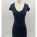 Aritzia Community Maxi Dress V Neck Jersey Knit Rayon Stretch Dark Gray XS