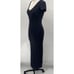 Aritzia Community Maxi Dress V Neck Jersey Knit Rayon Stretch Dark Gray XS