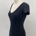 Aritzia Community Maxi Dress V Neck Jersey Knit Rayon Stretch Dark Gray XS