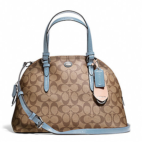 Coach Peyton Signature Cora Domed Satchel Convertible Crossbody Bag 24606