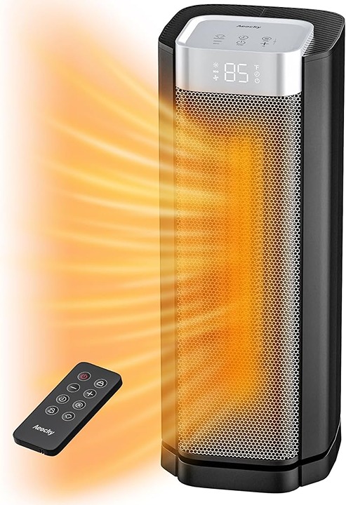 NEW 3rd-Gen Zero-Odor Space Heater with AI Thermostat, 1500W PTC Heaters