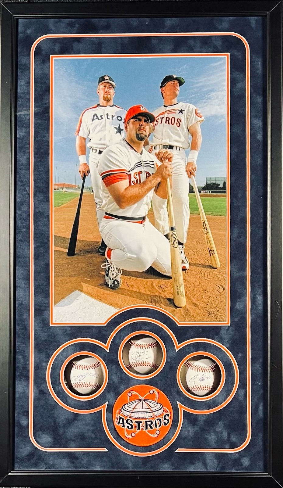 Autographed custom framed baseballs