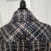 Moda International Pink, Blue and Black Houndstooth Wool Blend Belted Coat