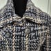 Moda International Pink, Blue and Black Houndstooth Wool Blend Belted Coat