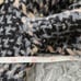 Moda International Pink, Blue and Black Houndstooth Wool Blend Belted Coat
