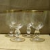 Vintage Imperial Gold Trim Wine Glass Set of 4