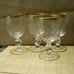Vintage Imperial Gold Trim Wine Glass Set of 4