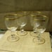 Vintage Imperial Gold Trim Wine Glass Set of 4