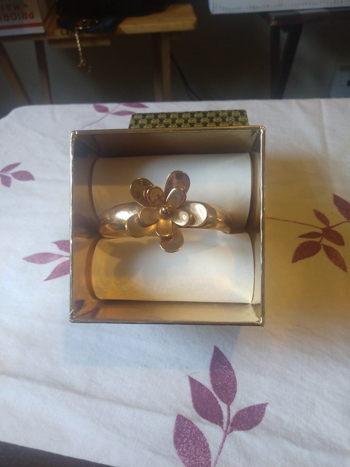 Michael Kors Rose Gold Flower Cuff Bracelet Like New