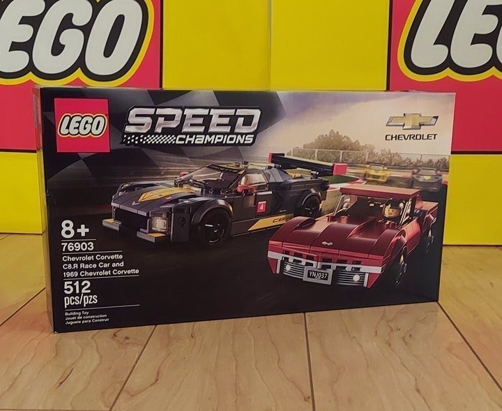 LEGO 76903 Speed Champions Chevrolet Corvette C8.R & 1969 CC Racing Model