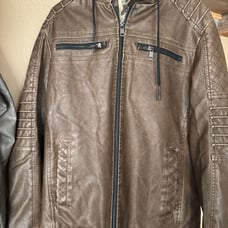 Bleu Grandeur - 2Tone Olive Leather Jacket
