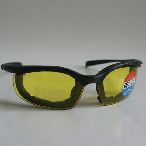 NWT Vintage Biker/Motorcycle Sports Wrap semi-rimless gasket foam Sunglasses