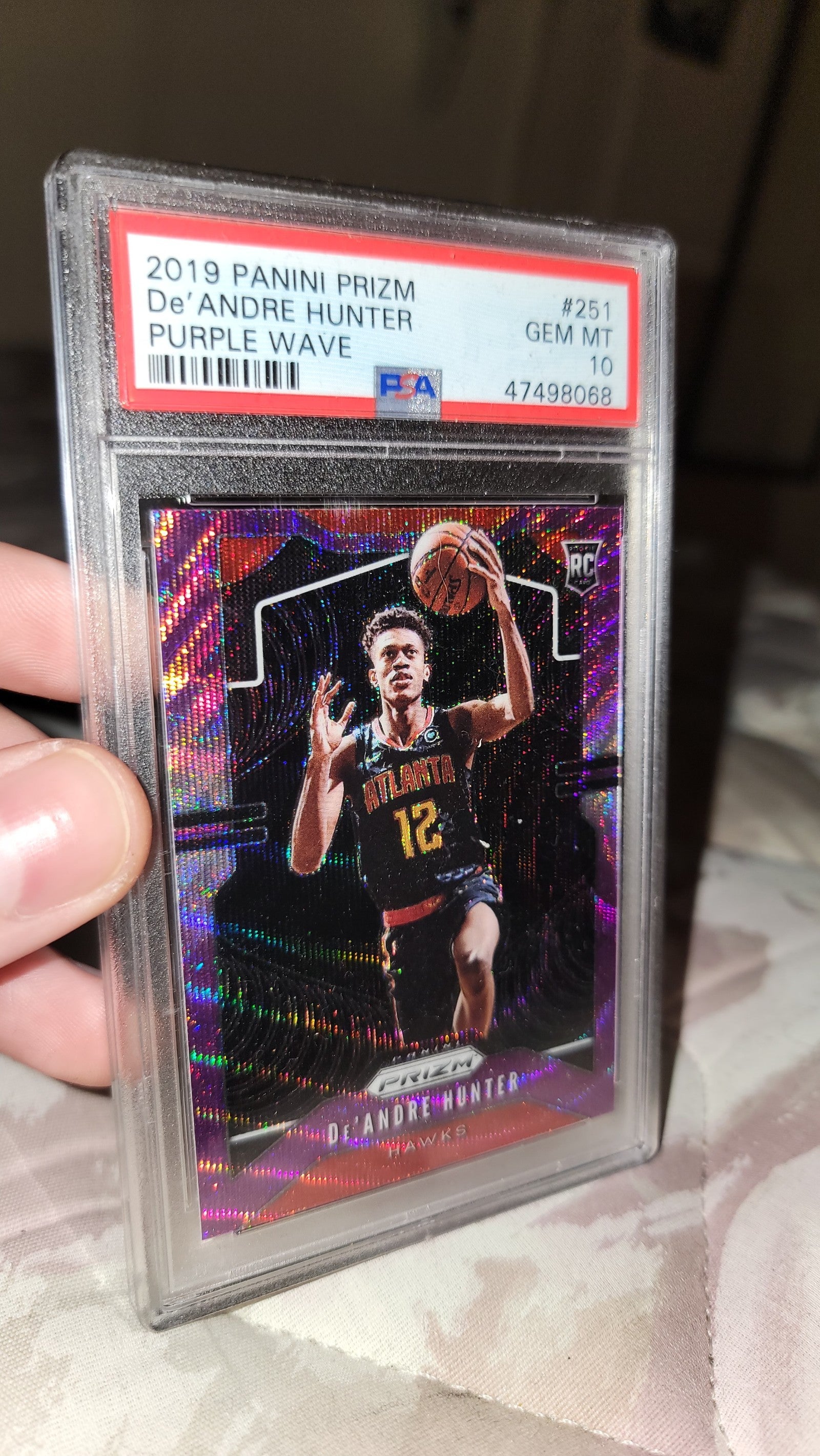 De' Andre Hunter Purple Wave RC PSA 10