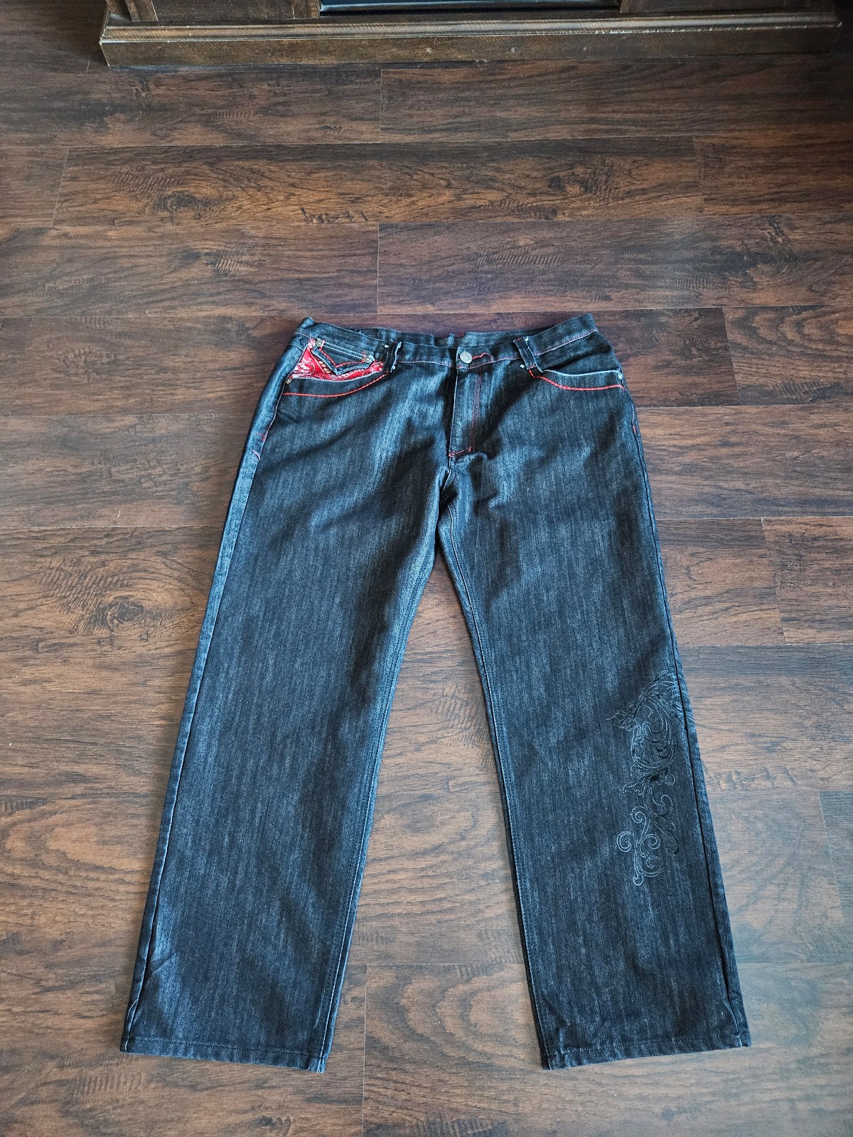 Delf Trading Imperious Jeans Mens 42x32 Denim Y2k 90s Baggy Skate Punk Skater