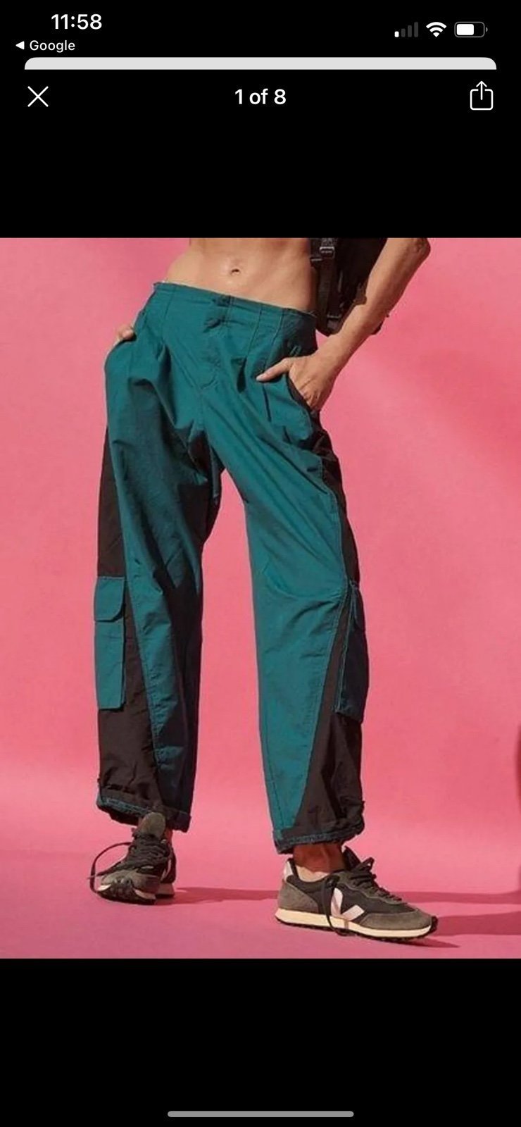 Free People NWOT Movement Mesmerize Me Colorblock Pants - Spruced Up Combo