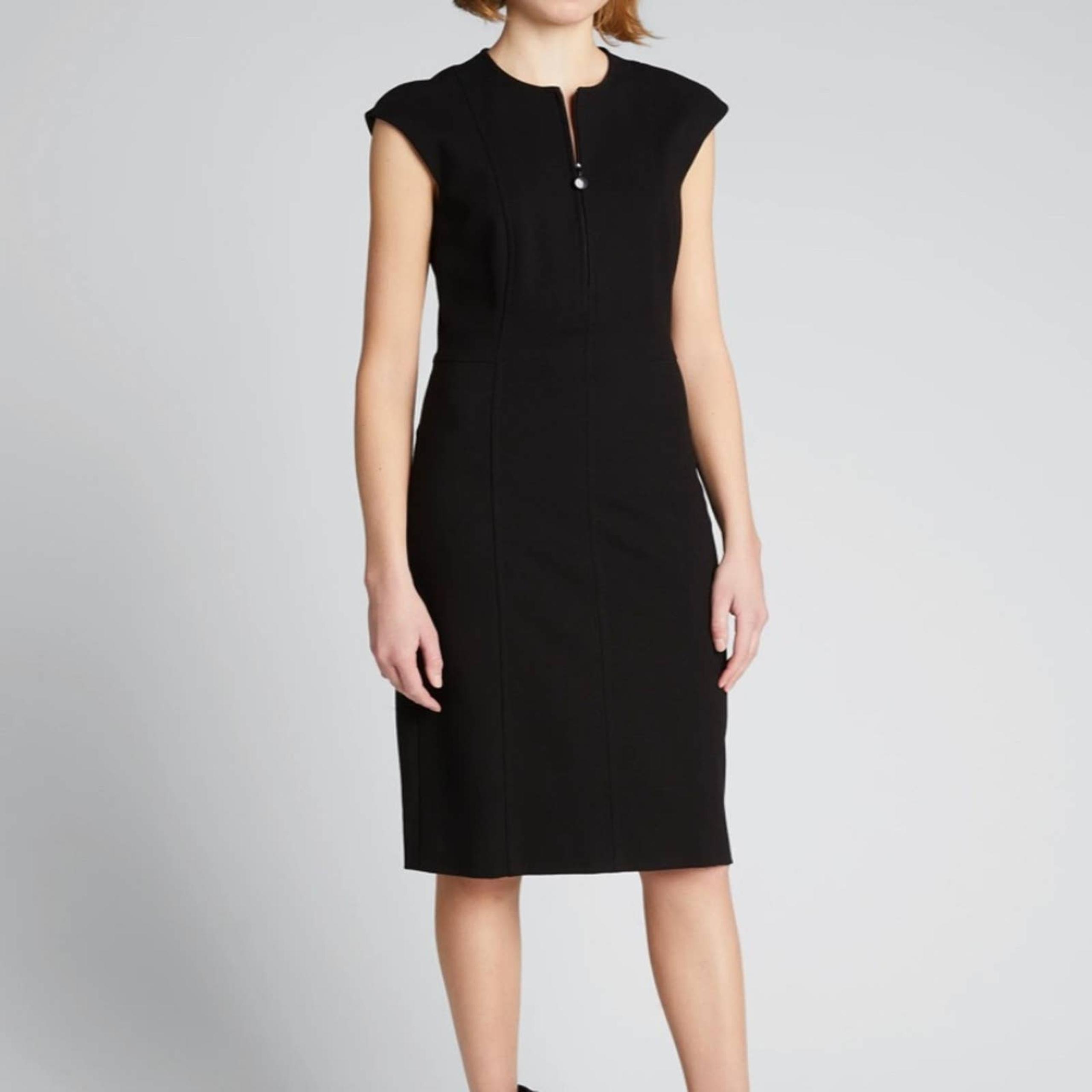 AKRIS PUNTO  Zip-Front Seamed Dress size M