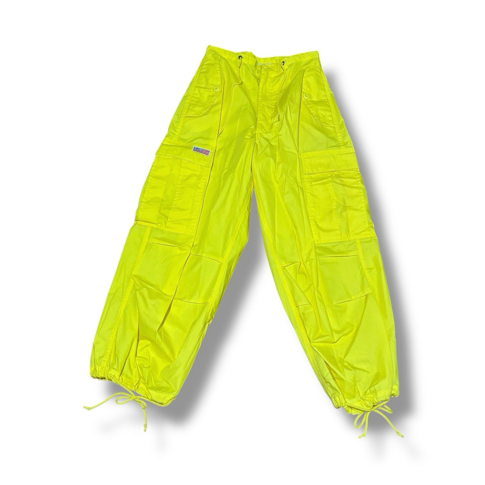 Vintage UFO Men's Parachute Pants Light Weight Yellow *Stain Size XXS / 28 x 27