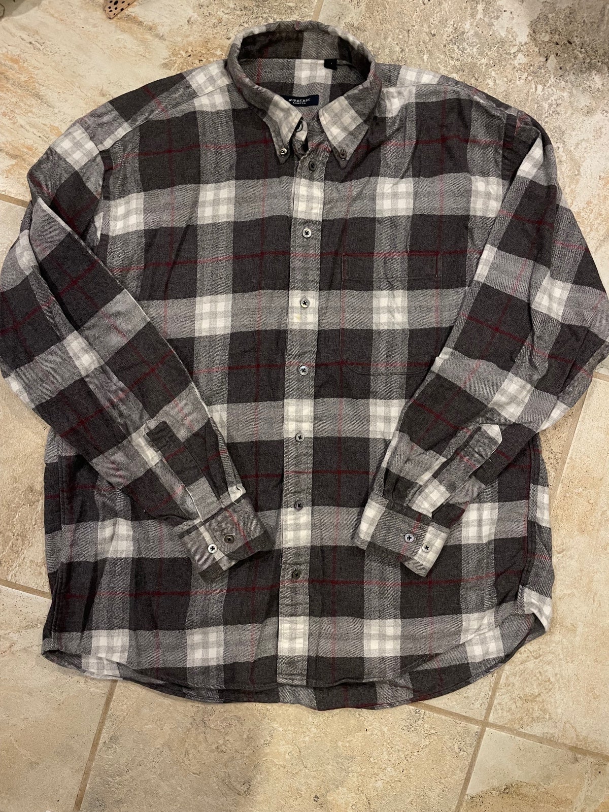 Burberry plaid button down shirts