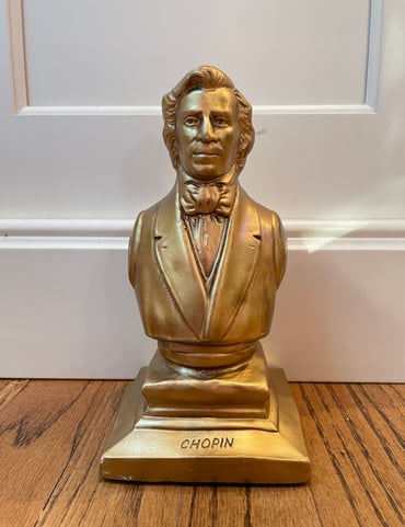 Vintage Frederic Chopin Bust 8 Statue by Ferrastone- RARE Condition is pre own