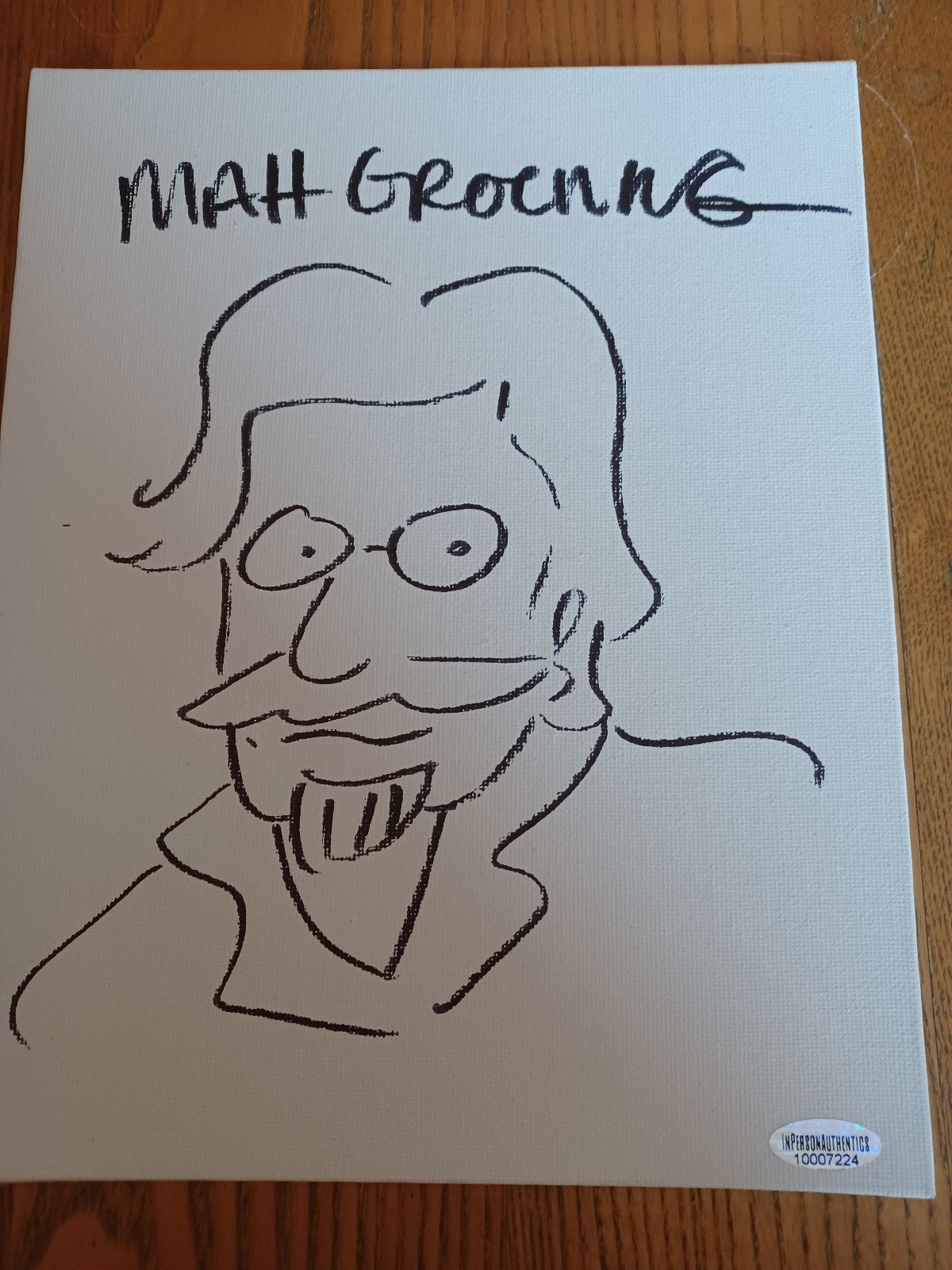 Matt Groening Authentic Signed Crayon Sketch Autograph With COA Matt Groening Authentic Signed Crayon Sketch Autograph With COA